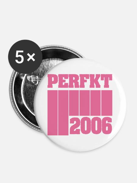Einzigartig 2006 - Buttons mittel 32 mm (5er Pack) - Weiß