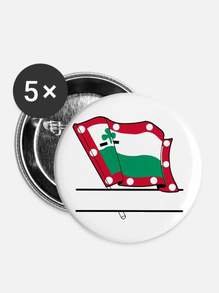 Meppeldag-Flagge – Individuelles Stadtdesign - Buttons mittel 32 mm (5er Pack) - Weiß
