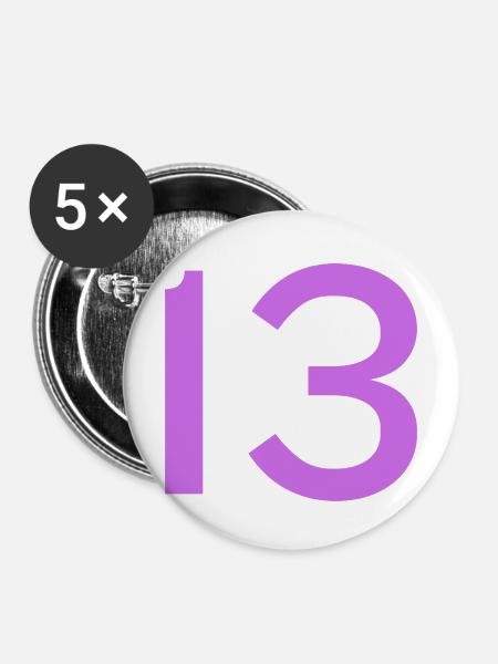 13 - Buttons mittel 32 mm (5er Pack) - Weiß