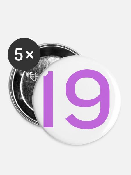 19 - Buttons mittel 32 mm (5er Pack) - Weiß