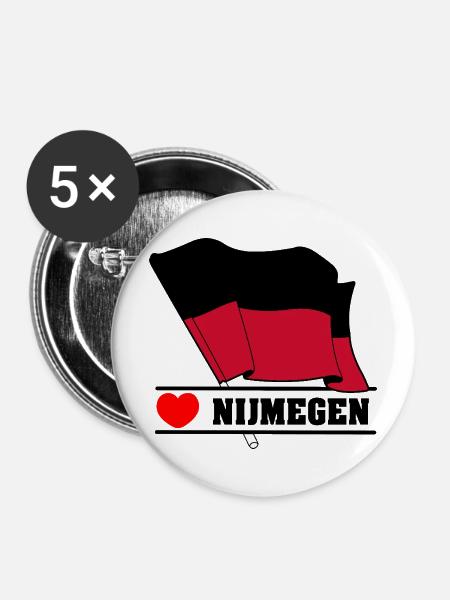 Ich liebe Nijmegen - Buttons mittel 32 mm (5er Pack) - Weiß