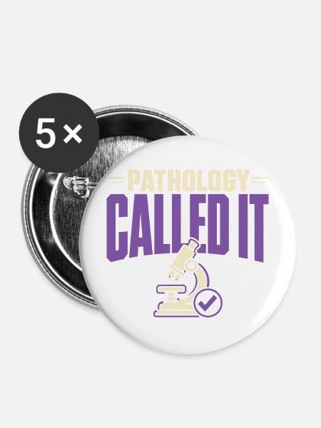Pathologie-laborwoche, Diagnostik, - Buttons mittel 32 mm (5er Pack) - Weiß