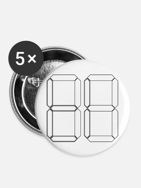 NUMMER 73 Dreiundsiebzig Geschenk Digital - Buttons mittel 32 mm (5er Pack) - Weiß