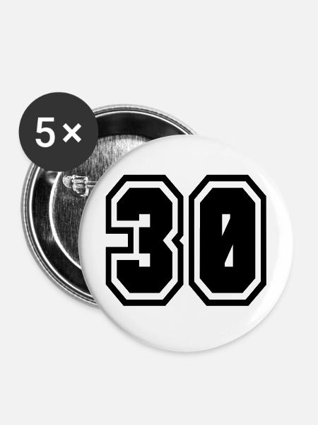 30 - Buttons mittel 32 mm (5er Pack) - Weiß