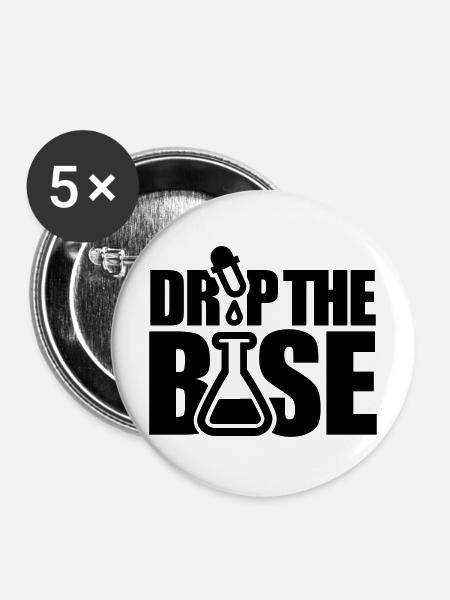 Drop the base - Buttons mittel 32 mm (5er Pack) - Weiß