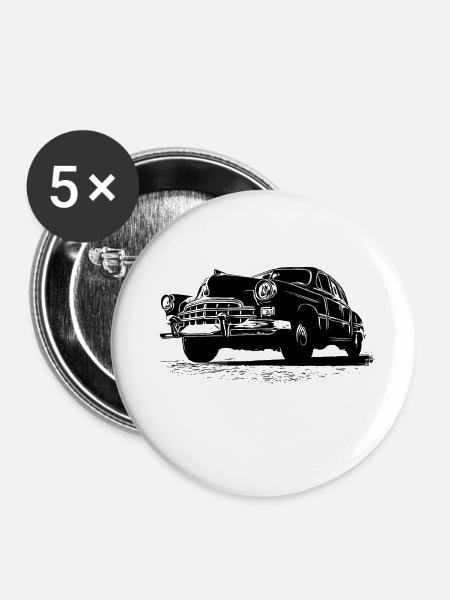 GAZ 12 ZIM - Buttons mittel 32 mm (5er Pack) - Weiß