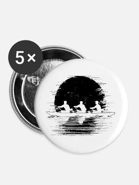 Ruderteam - Buttons mittel 32 mm (5er Pack) - Weiß