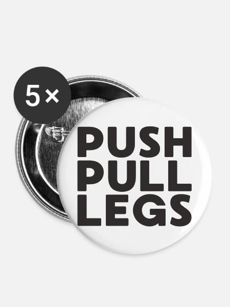 Push Pull Beine Repeat Trainingssplit - Buttons mittel 32 mm (5er Pack) - Weiß