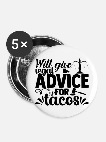 I will give - Buttons mittel 32 mm (5er Pack) - Weiß