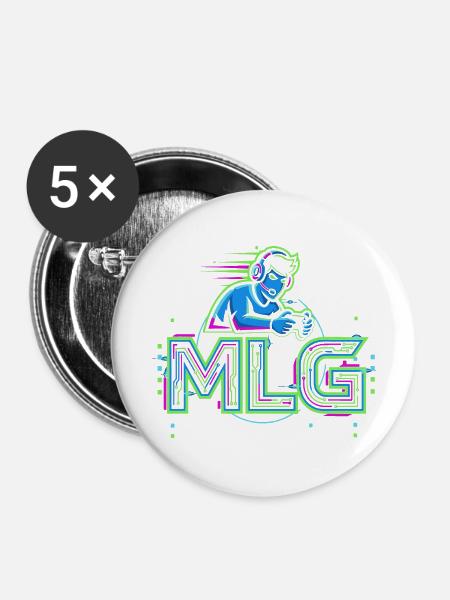 Major League Gaming - Buttons mittel 32 mm (5er Pack) - Weiß