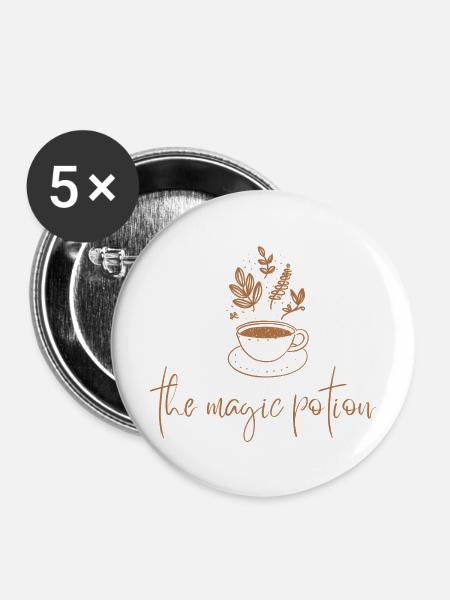 Die Magische Potion-Tee - Buttons mittel 32 mm (5er Pack) - Weiß