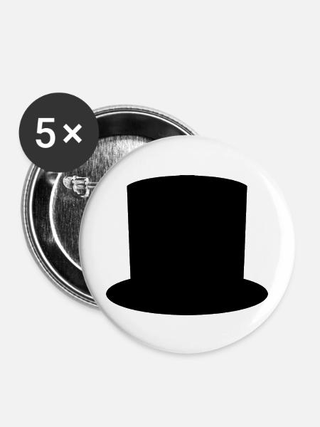 Zylinder - Buttons mittel 32 mm (5er Pack) - Weiß