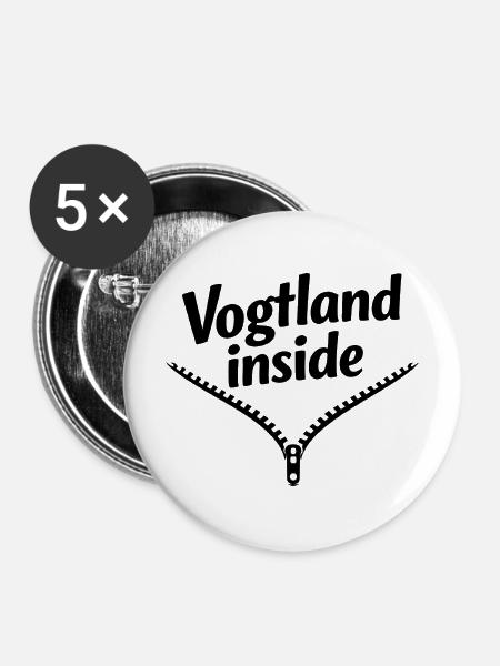 Vogtland Inside - Buttons mittel 32 mm (5er Pack) - Weiß