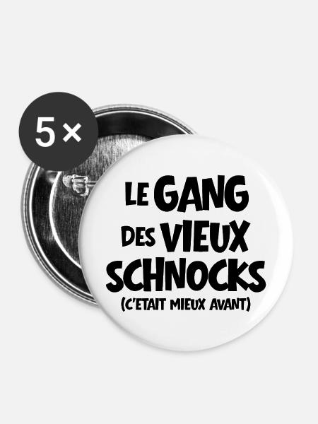 Im Ruhestand, im Ruhestand - Buttons mittel 32 mm (5er Pack) - Weiß