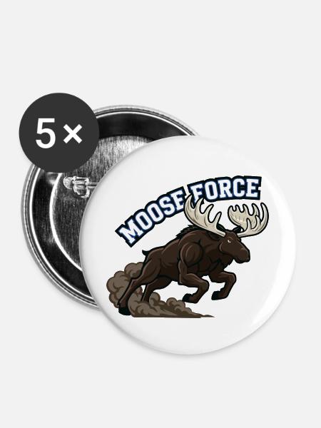 Moose Force Wildelch-Power - Buttons mittel 32 mm (5er Pack) - Weiß