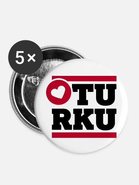 Vor hellem Hintergrund - Buttons mittel 32 mm (5er Pack) - Weiß