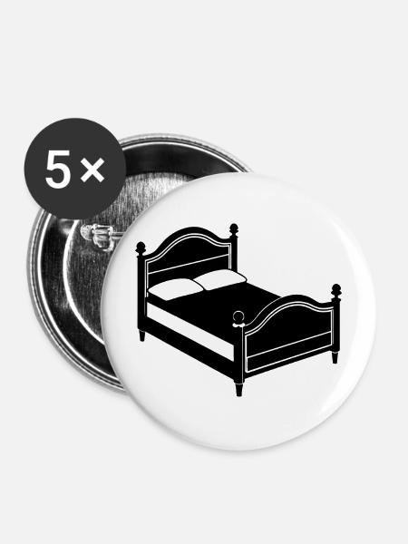 Bett - Buttons mittel 32 mm (5er Pack) - Weiß