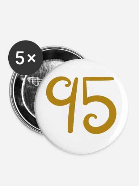 95 - Buttons mittel 32 mm (5er Pack) - Weiß