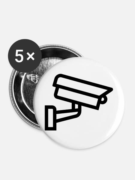Kamera - Buttons mittel 32 mm (5er Pack) - Weiß