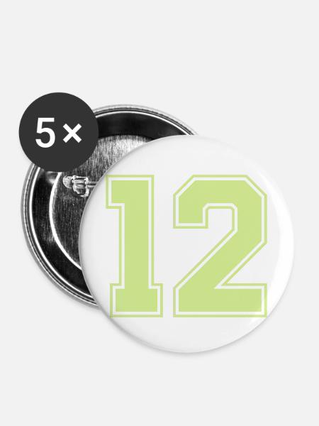 12 - Buttons mittel 32 mm (5er Pack) - Weiß