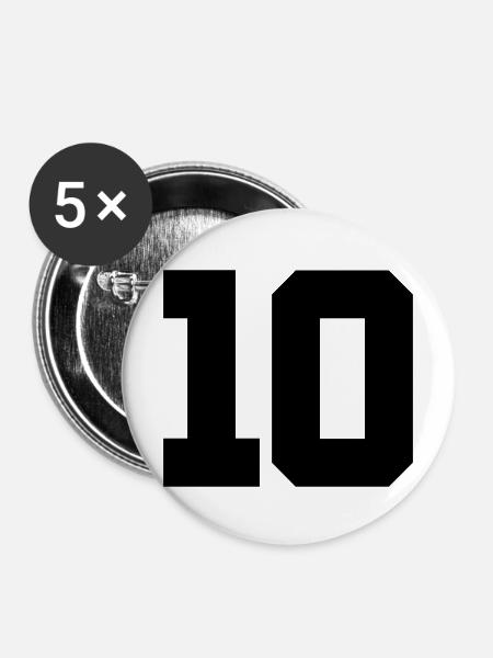 10 - Buttons mittel 32 mm (5er Pack) - Weiß