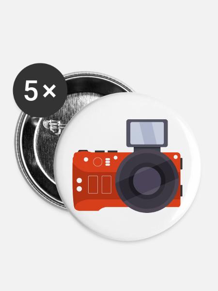 Zimmer - Buttons mittel 32 mm (5er Pack) - Weiß