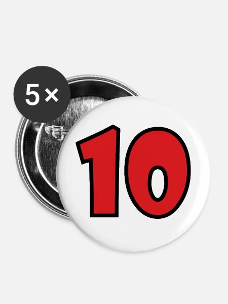 10 - Buttons mittel 32 mm (5er Pack) - Weiß