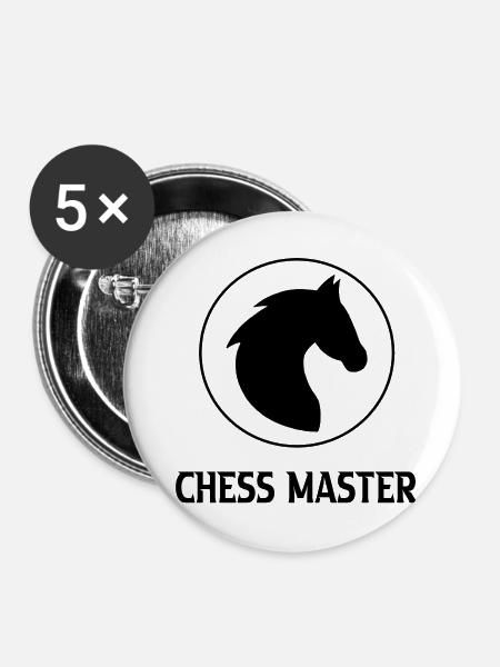 Chess - Buttons mittel 32 mm (5er Pack) - Weiß