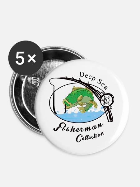 Fischer Collection - Buttons mittel 32 mm (5er Pack) - Weiß