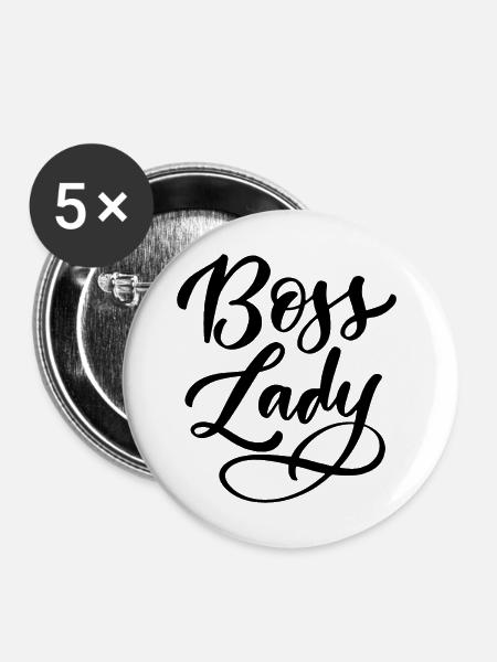 Lady Bos-s - Buttons mittel 32 mm (5er Pack) - Weiß