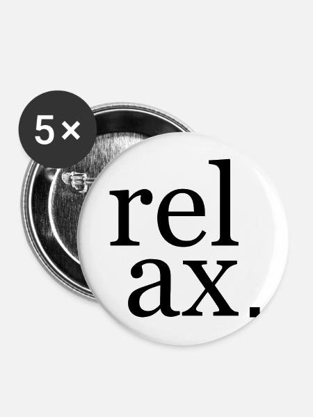 Relax Design - Buttons mittel 32 mm (5er Pack) - Weiß