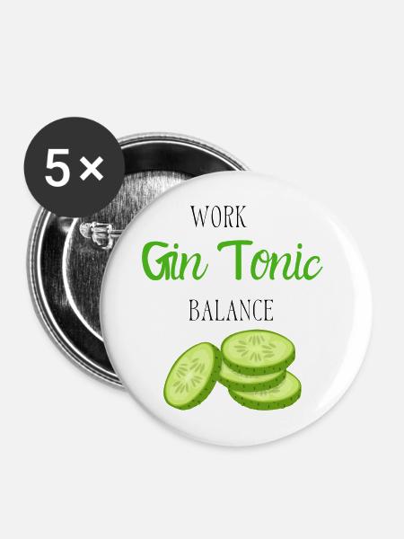 work-tonic-balance - Buttons mittel 32 mm (5er Pack) - Weiß