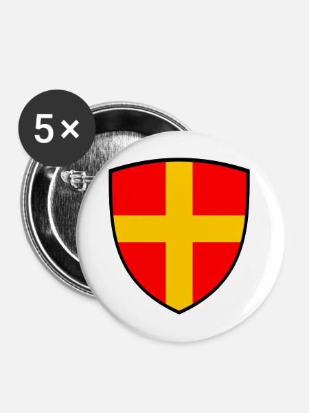 Skåne - Buttons mittel 32 mm (5er Pack) - Weiß