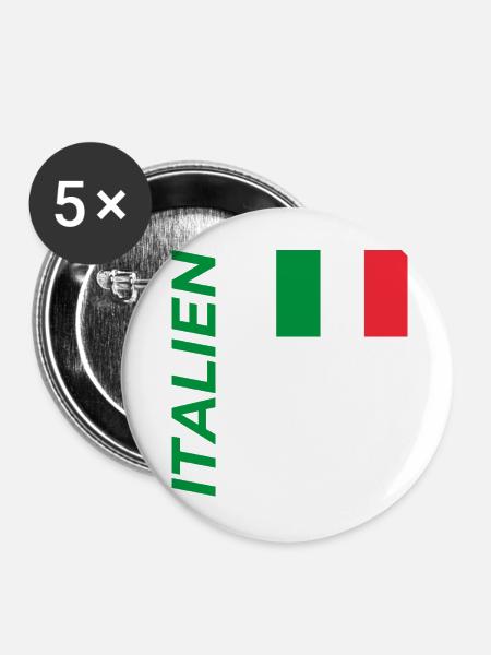 Mailand - Buttons mittel 32 mm (5er Pack) - Weiß
