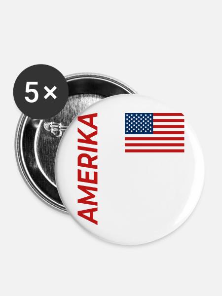 Atlanta - Buttons mittel 32 mm (5er Pack) - Weiß
