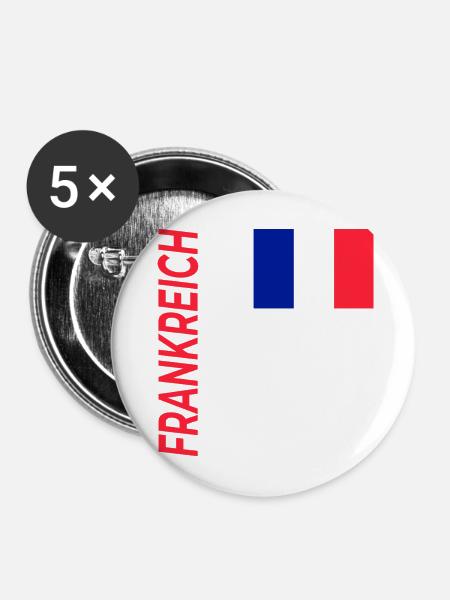 Lyon - Buttons mittel 32 mm (5er Pack) - Weiß