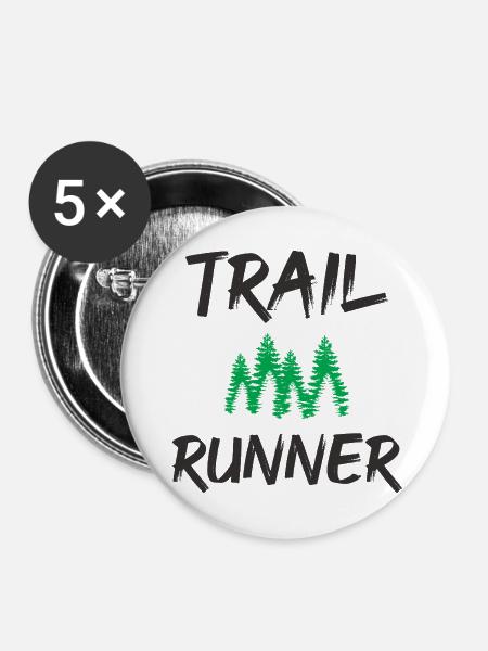 Trailrunner - Buttons mittel 32 mm (5er Pack) - Weiß
