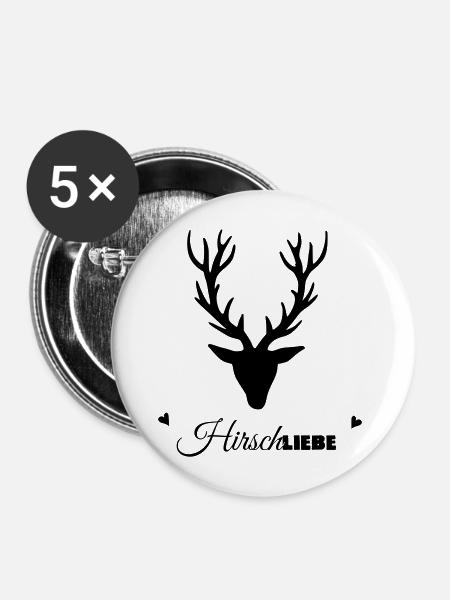 HirschLIEBE by heavenlygoods - Buttons mittel 32 mm (5er Pack) - Weiß