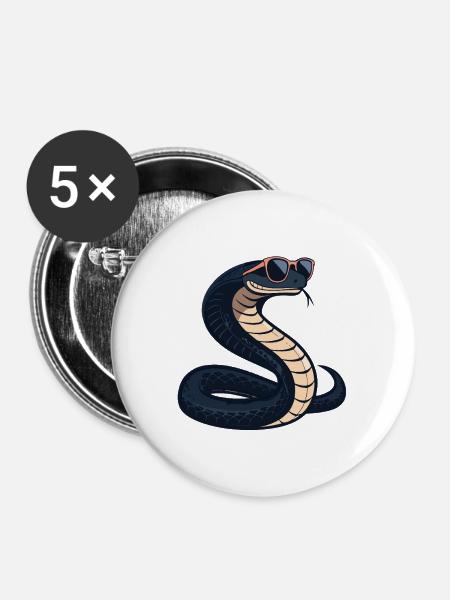 Cobra Chic Sonnenbrille - Buttons mittel 32 mm (5er Pack) - Weiß
