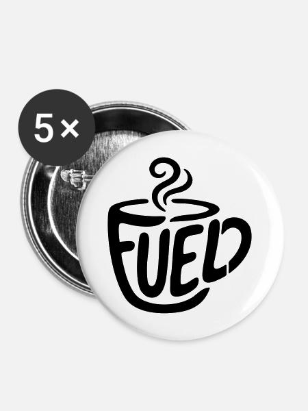 Kaffeebrennstoff - Buttons mittel 32 mm (5er Pack) - Weiß