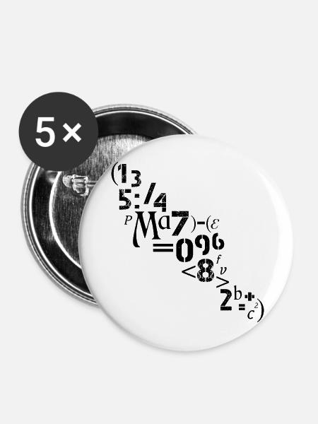Mathematiker Lehrer Zahlen Zeichen Analyst - Buttons mittel 32 mm (5er Pack) - Weiß