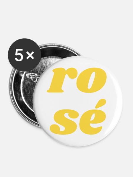ro sé - Buttons mittel 32 mm (5er Pack) - Weiß