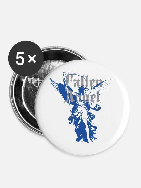 gefallener Engel - Buttons mittel 32 mm (5er Pack) - Weiß