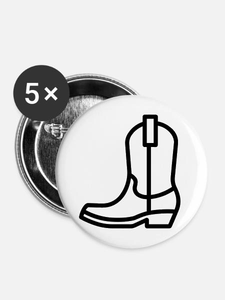 Stiefel - Buttons mittel 32 mm (5er Pack) - Weiß