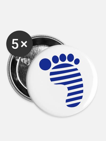 Big Foot - Buttons mittel 32 mm (5er Pack) - Weiß