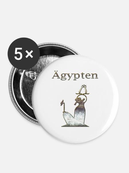 Ägypten 74 - Buttons mittel 32 mm (5er Pack) - Weiß