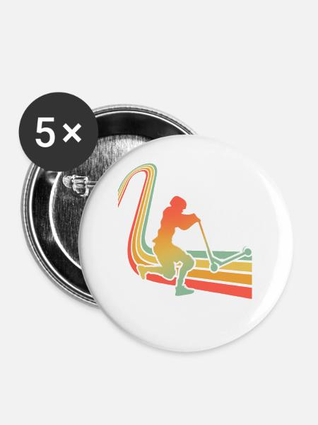 Scooter - Buttons mittel 32 mm (5er Pack) - Weiß