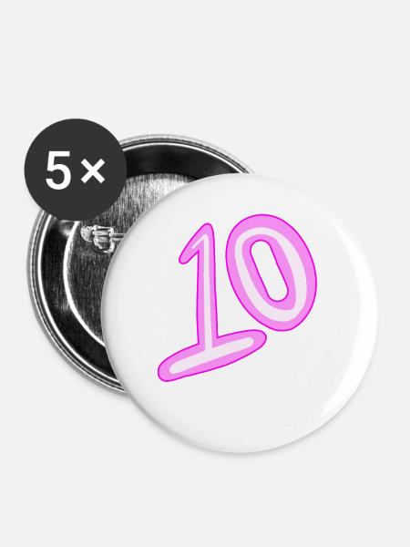 10 - Buttons mittel 32 mm (5er Pack) - Weiß