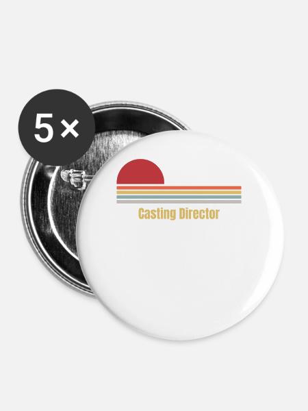 Casting Director - Buttons mittel 32 mm (5er Pack) - Weiß