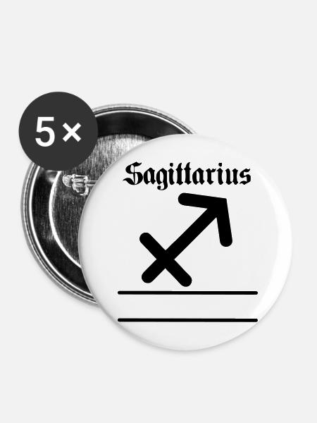 Schütze Namensbanner Schütze - Buttons mittel 32 mm (5er Pack) - Weiß